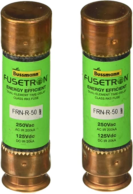 Bussmann 50 Amp Fusetron Dual Element Time-Delay FRN-R-50