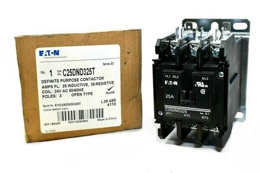 EATON Definite Purpose Contactor 24 Volts 50/60HZ