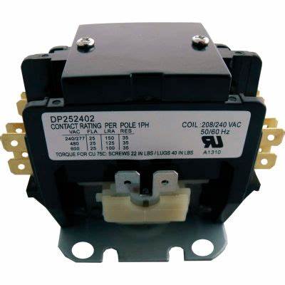 Supco 2 Pole, 25 AMP, 240 Volt Contactor DP252402