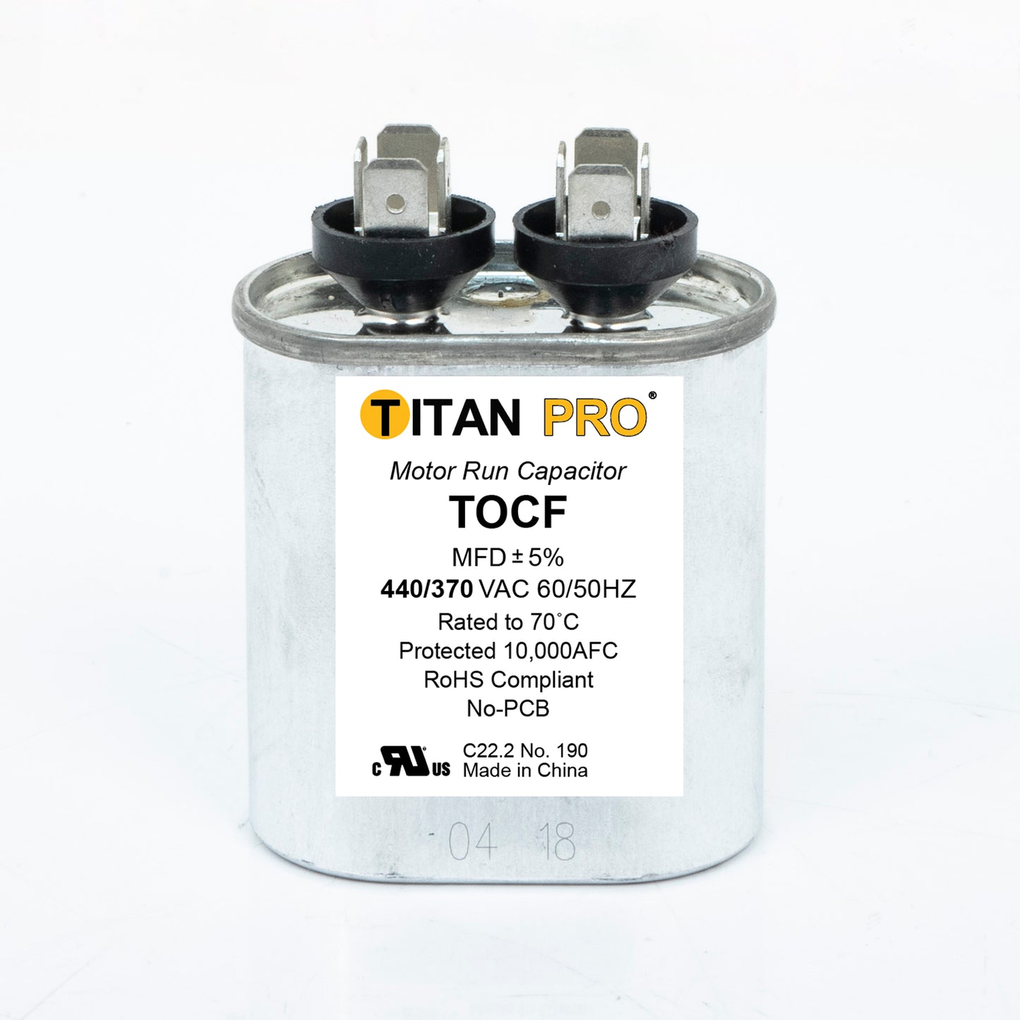 TitanPro Capacitor 5 MFD, 370 Volt