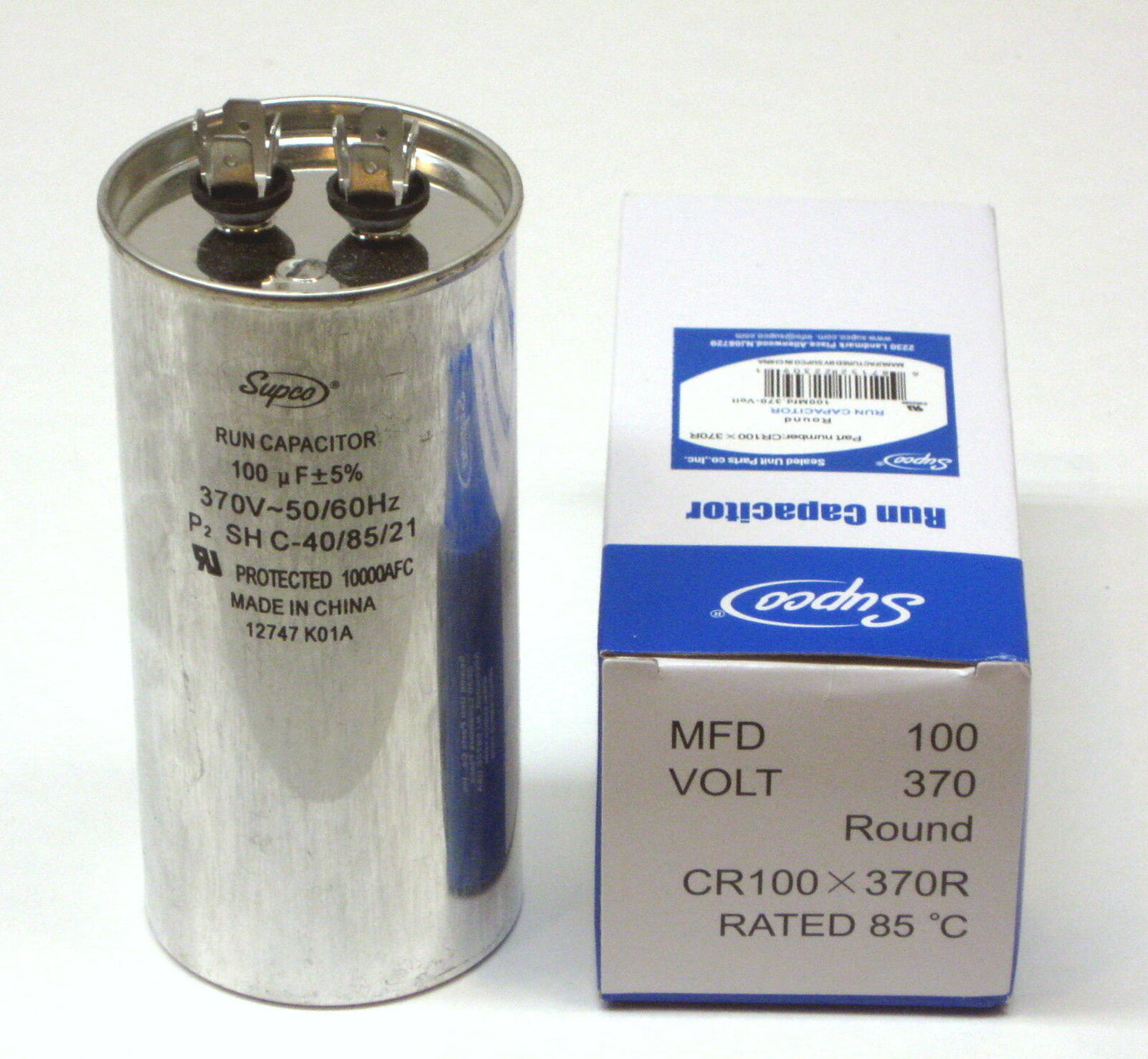 Supco RUN Capacitor 370 Volt CR100x370R