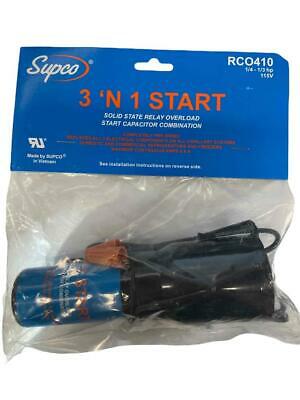 Supco 3 in 1 Start Solid State Relay Overload Switch/ Start Capacitor Combination 115 Volt